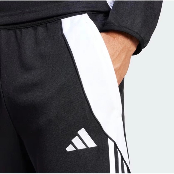 Adidas AEROREADY Soccer Track Pants Black White‎ Men's Athletic Size XL NEW - Picture 8 of 15
